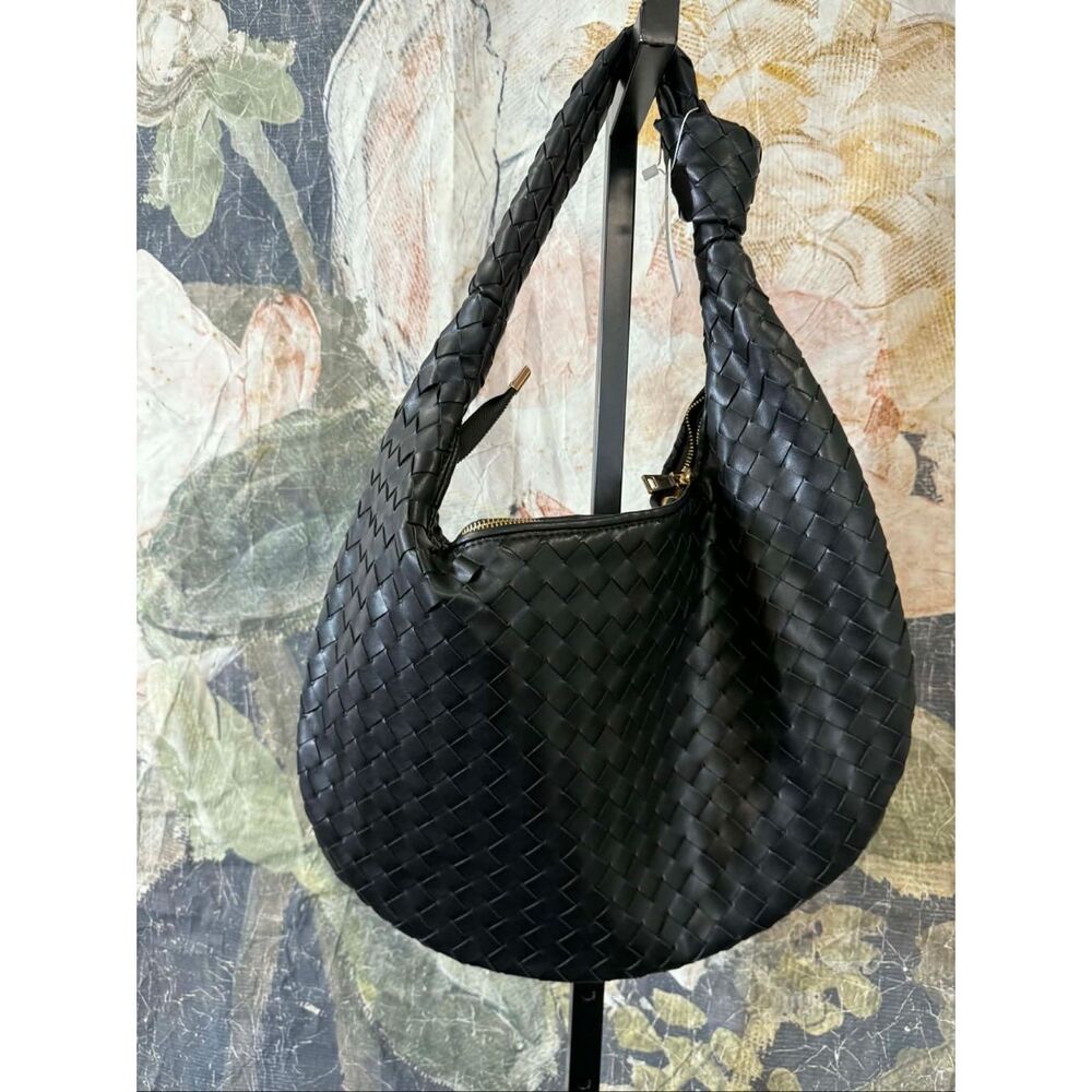 New Anthropologie Melie Bianco Brigitte Large Faux Leather Shoulder Bag - Picture 10 of 16